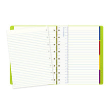 Încarcă imaginea în vizualizatorul Galerie, Agenda Notebook A5 FILOFAX Saffiano verde para cu spirala si rezerve Agenda Filofax 
