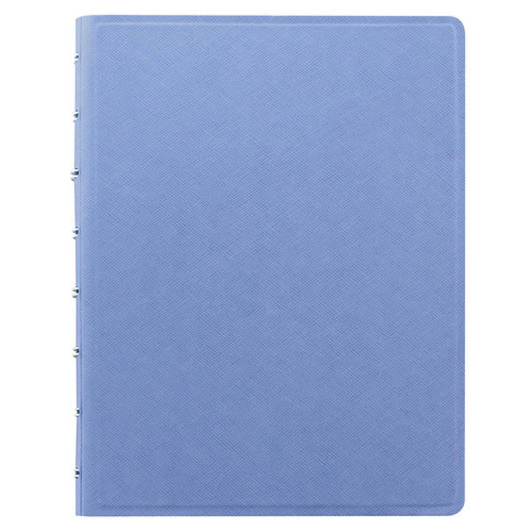 Agenda Notebook A5 FILOFAX Saffiano albastru vista cu spirala si rezerve Agenda Filofax 