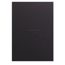 Încarcă imaginea în vizualizatorul Galerie, Rhodiarama caiet notite negru A5+ 50 file hartie alba velina 100g/mp Paperie.ro 
