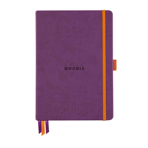 Agenda Lux Goal Book A5 violet punctata cu coperta rigida Agenda Rhodia 