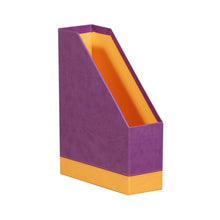 Încarcă imaginea în vizualizatorul Galerie, Suport vertical Rhodia violet din imitatie italiana de piele 10x25x31cm suport vertical Rhodia 
