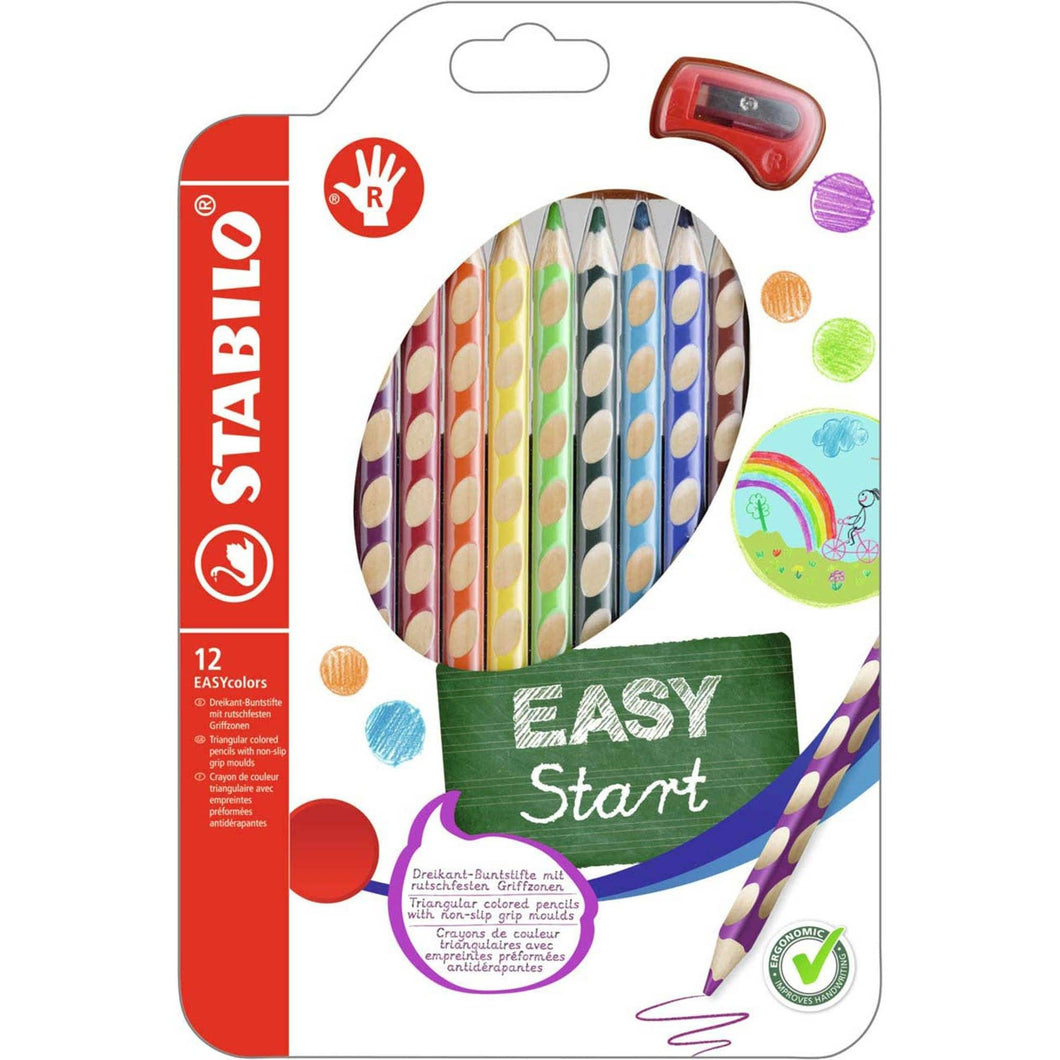 Creioane colorate STABILO EasyColors pt dreptaci 6 culori/set Creioane colorate Stabilo 