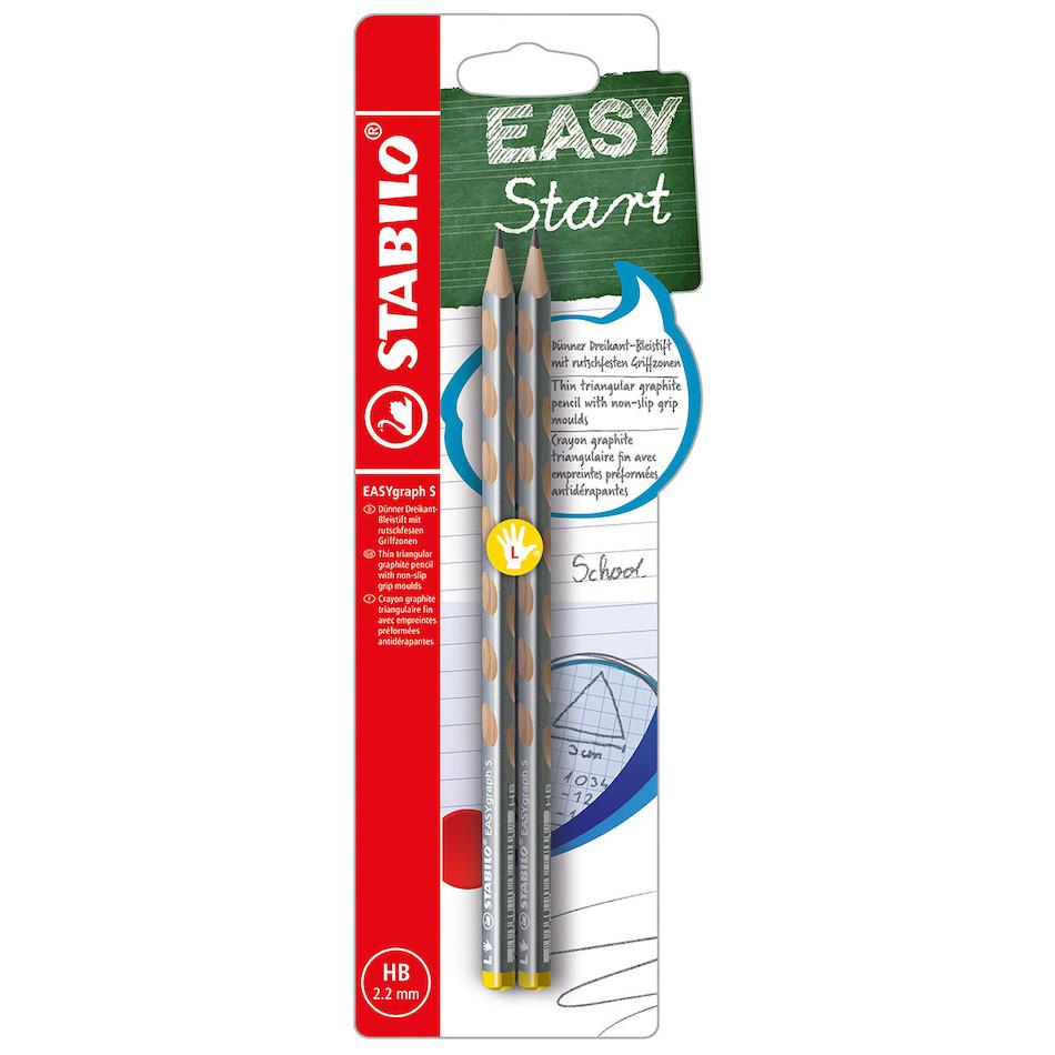 Creioane grafit Stabilo EasyGraph HB pt stangaci 2 buc/set argintiu pastelat Creioane grafit Stabilo 