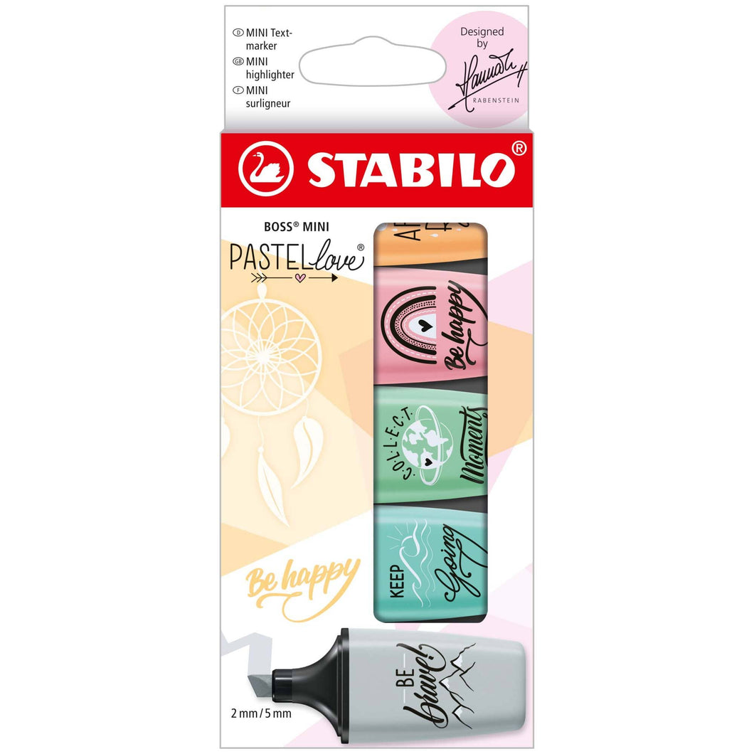 Textmarker Stabilo Boss mini Pastellove, 5 culori / set Textmarkere Stabilo 