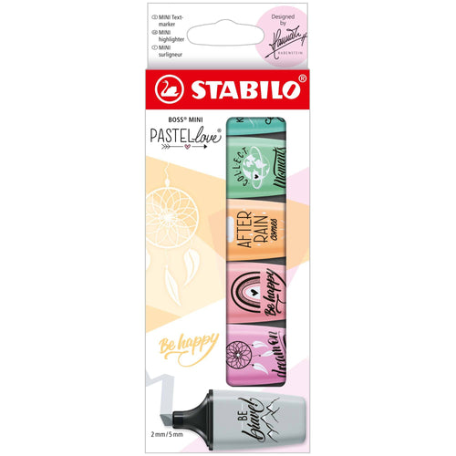 Textmarker Stabilo Boss mini Pastellove, 6 culori / set Textmarkere Stabilo 
