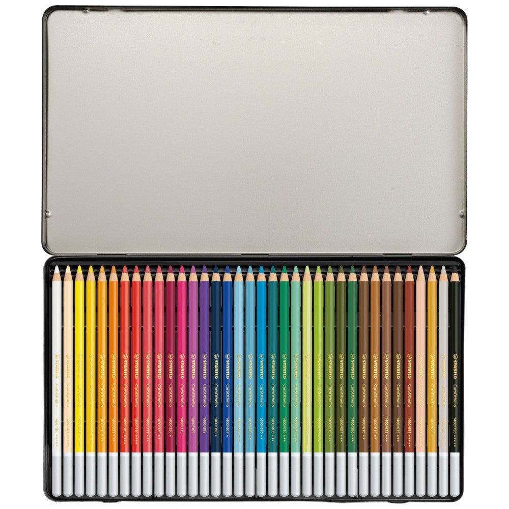 Creioane colorate Stabilo CarbOthello, 36 culori / set, cutie metalica Creioane colorate Stabilo 