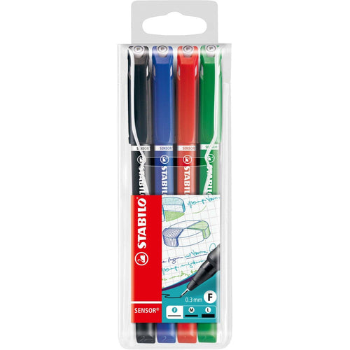 Fineliner Stabilo Sensor fine, 4 culori / set Fineliner Stabilo 