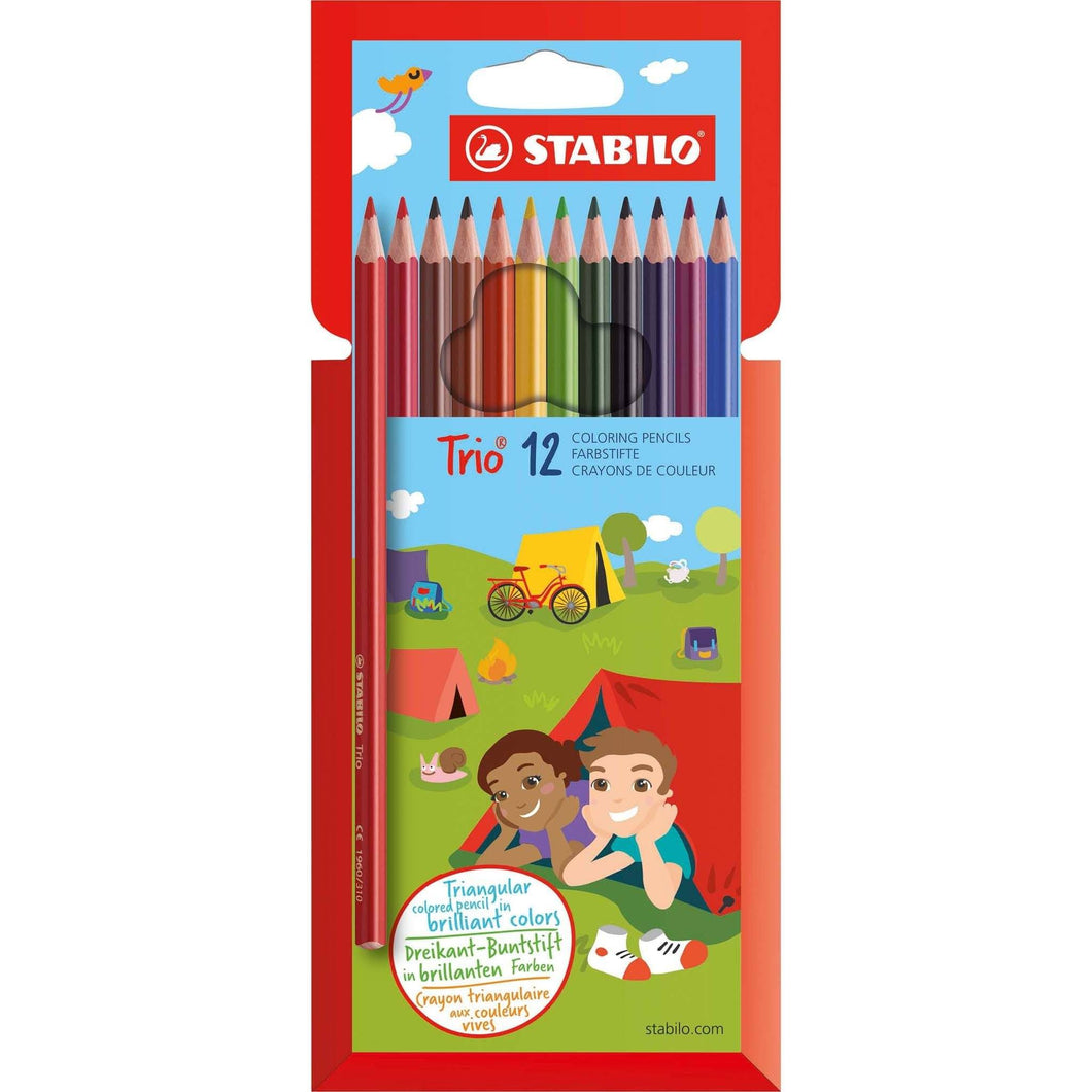 Creioane colorate Stabilo Trio 12 culori/set Creioane colorate Stabilo 
