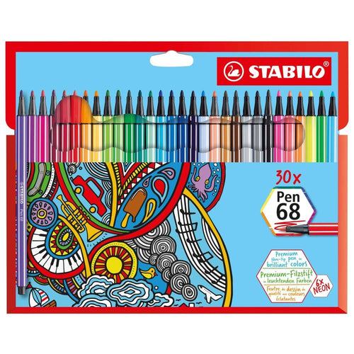 Carioca Stabilo Pen 68, 30 culori / set Carioca Stabilo 