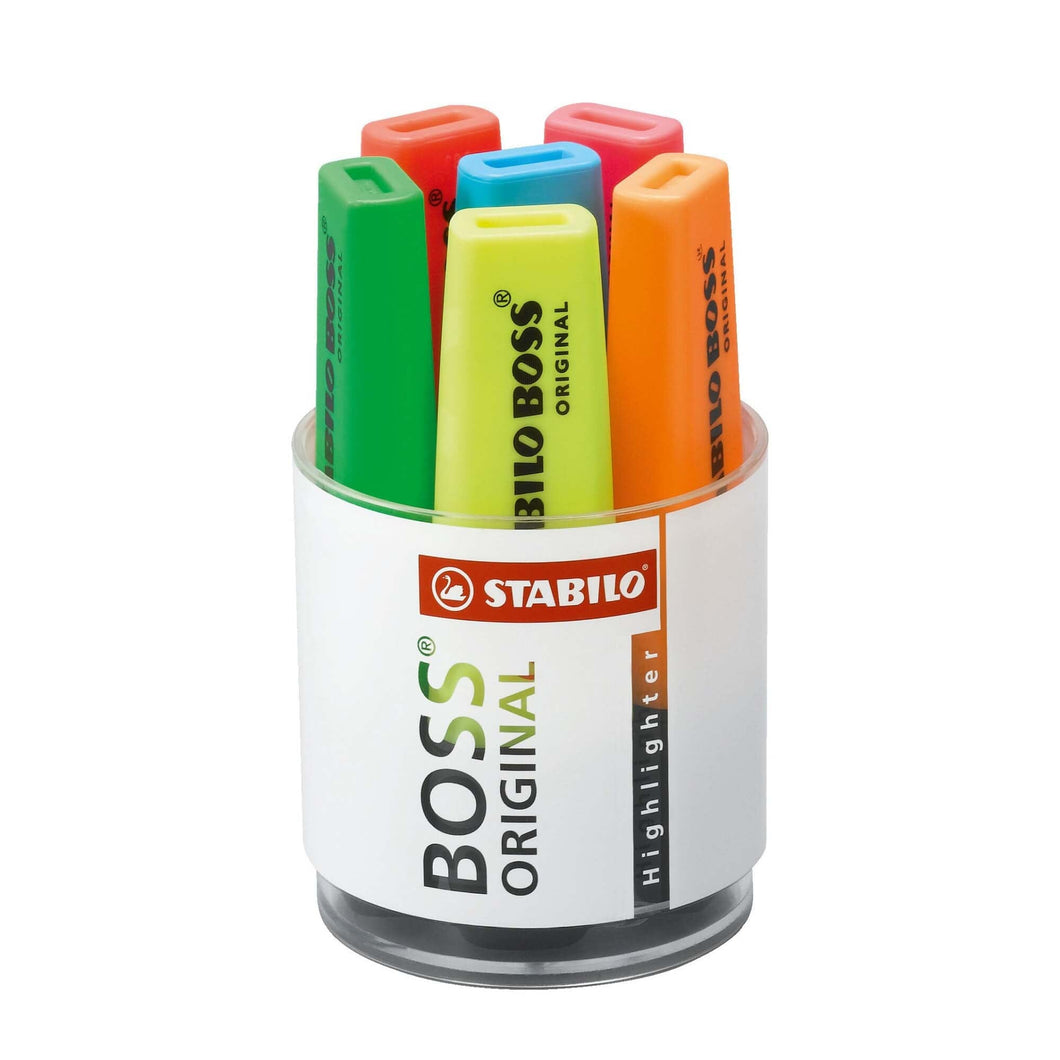 Textmarker Stabilo Boss Original, 6 culori flurescente, tube Textmarkere Stabilo 
