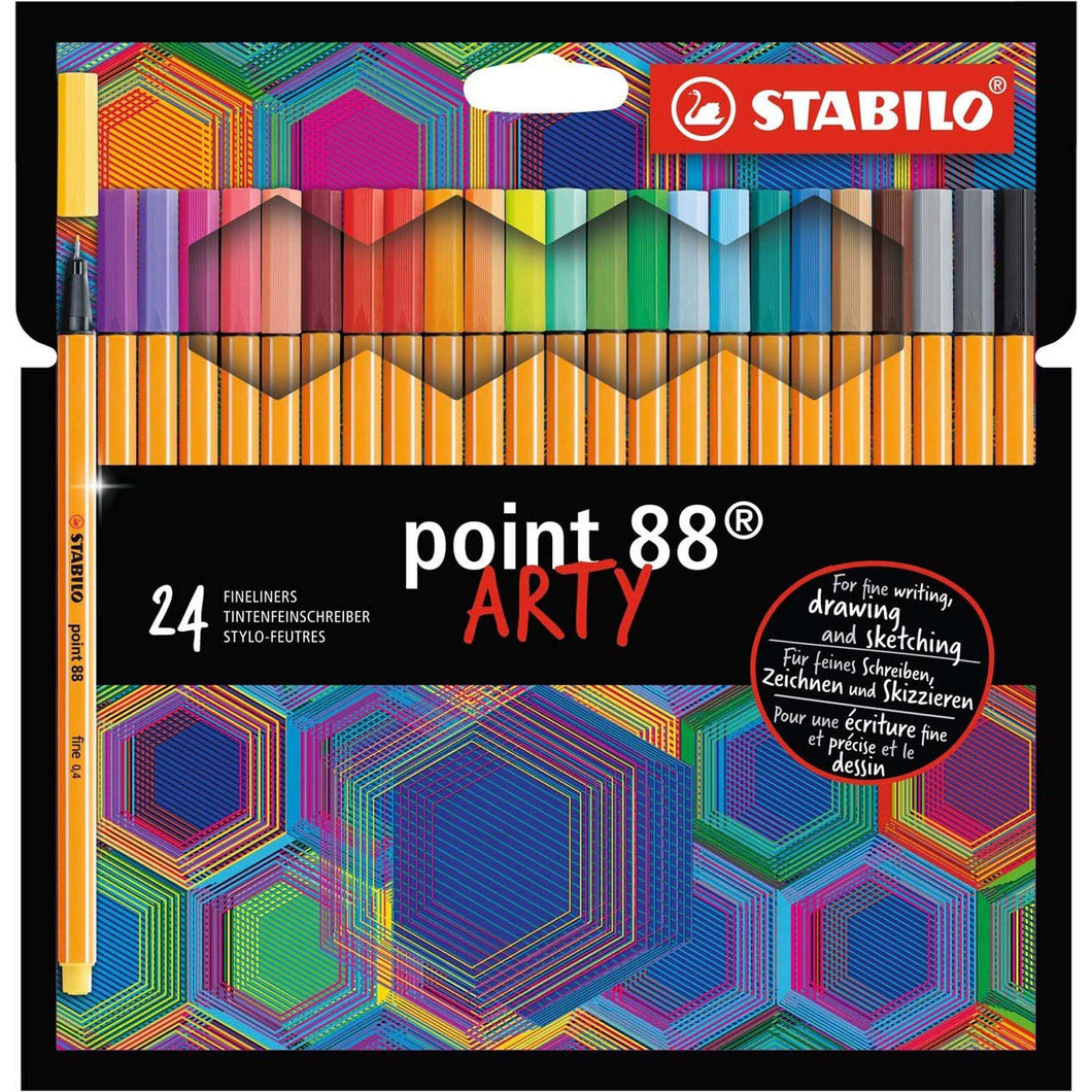 Fineliner Stabilo Point 88 ARTY 24 culori/set Carioca Stabilo 