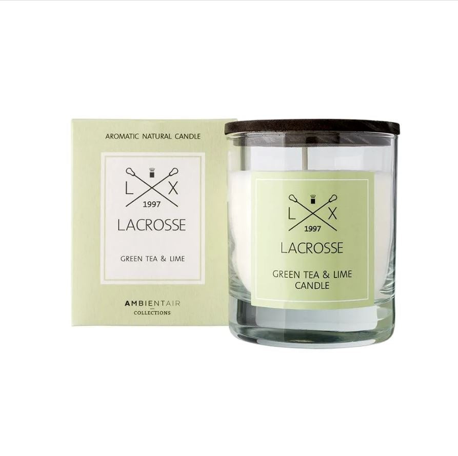 Lumanare parfumata Lacrosse, 200 g, Green tea & lime Lumanare parfumata Ambientair 